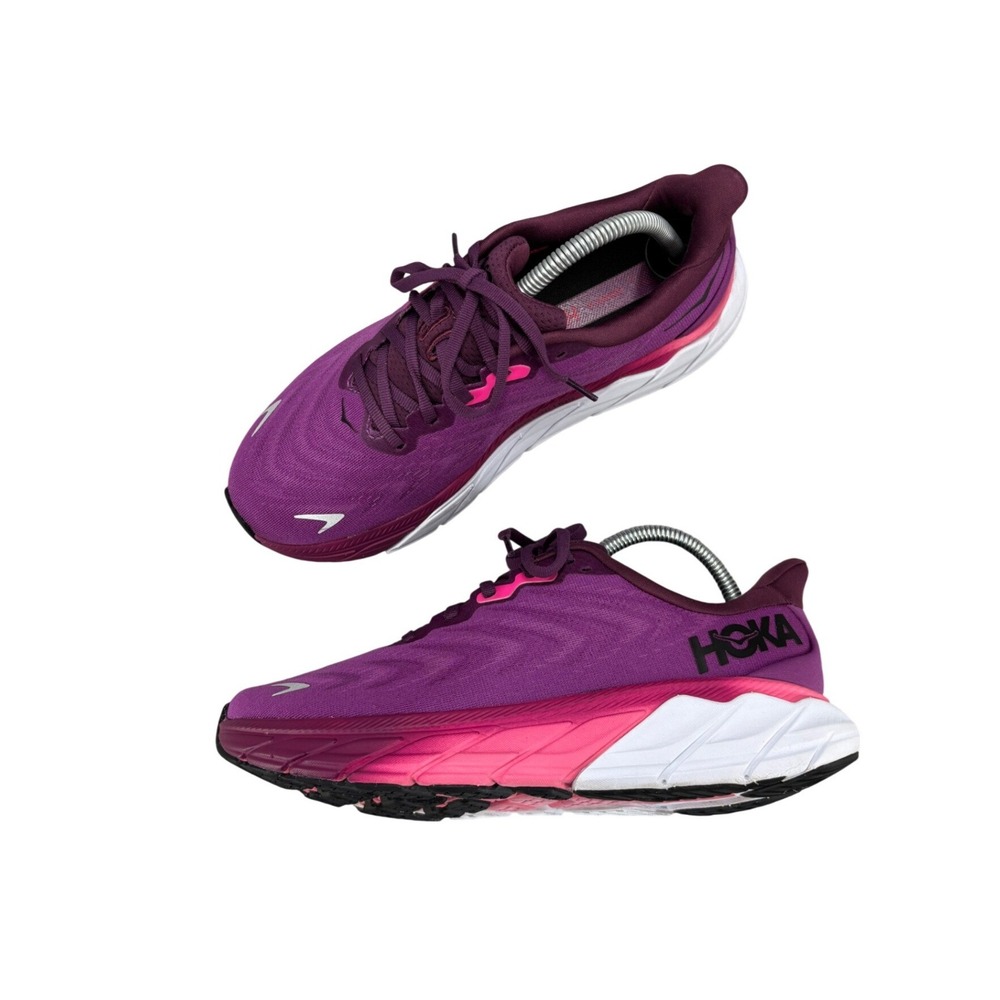 Hoka Arahi 6 Shoes Purple Pink Mesh Running Sneaker Walking Women's size 9
